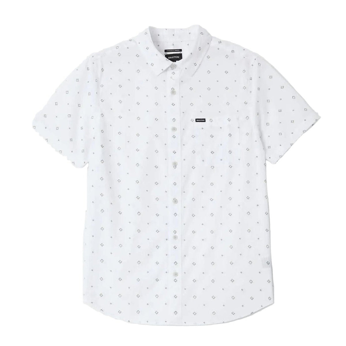 Brixton Charter Print S/S WVN White/GEO