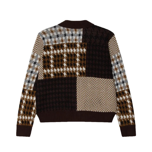 Obey Patchwork Cardigan Sweater