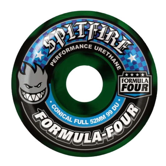 Spitfire F4 99a 52mm Conical Full GRN/BLK Wheels