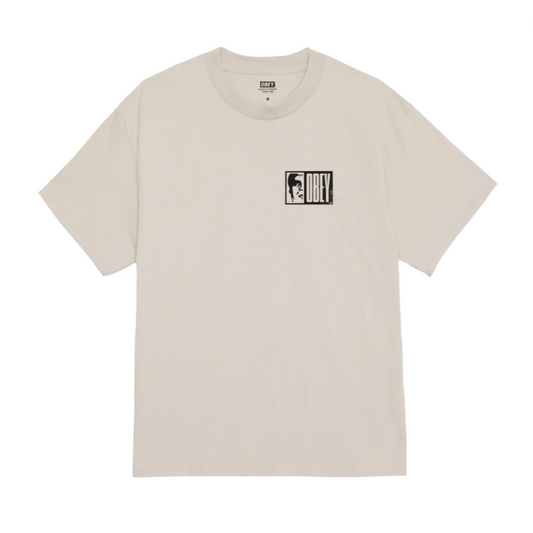 Obey Half Icon Tee Silver Grey