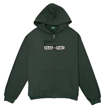 Passsport House Plant Organic Zip Hoodie Gumnut Green