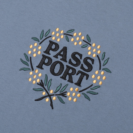 Passport Wattle Tee Stonewash Blue