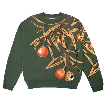 Passport Quandong Knit Crewneck Forest Green