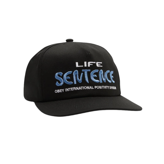 Obey Life Sentence 5 Panel Snapback Black