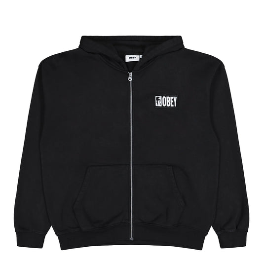 Obey Margin Faded Zip Hoodie