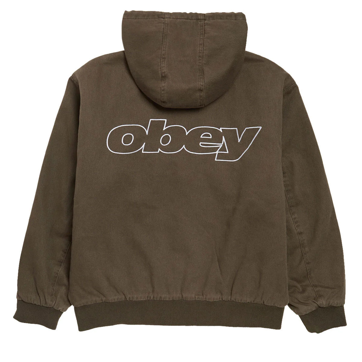 Obey Randy Zip Up Hoodie Wren Faded Wash