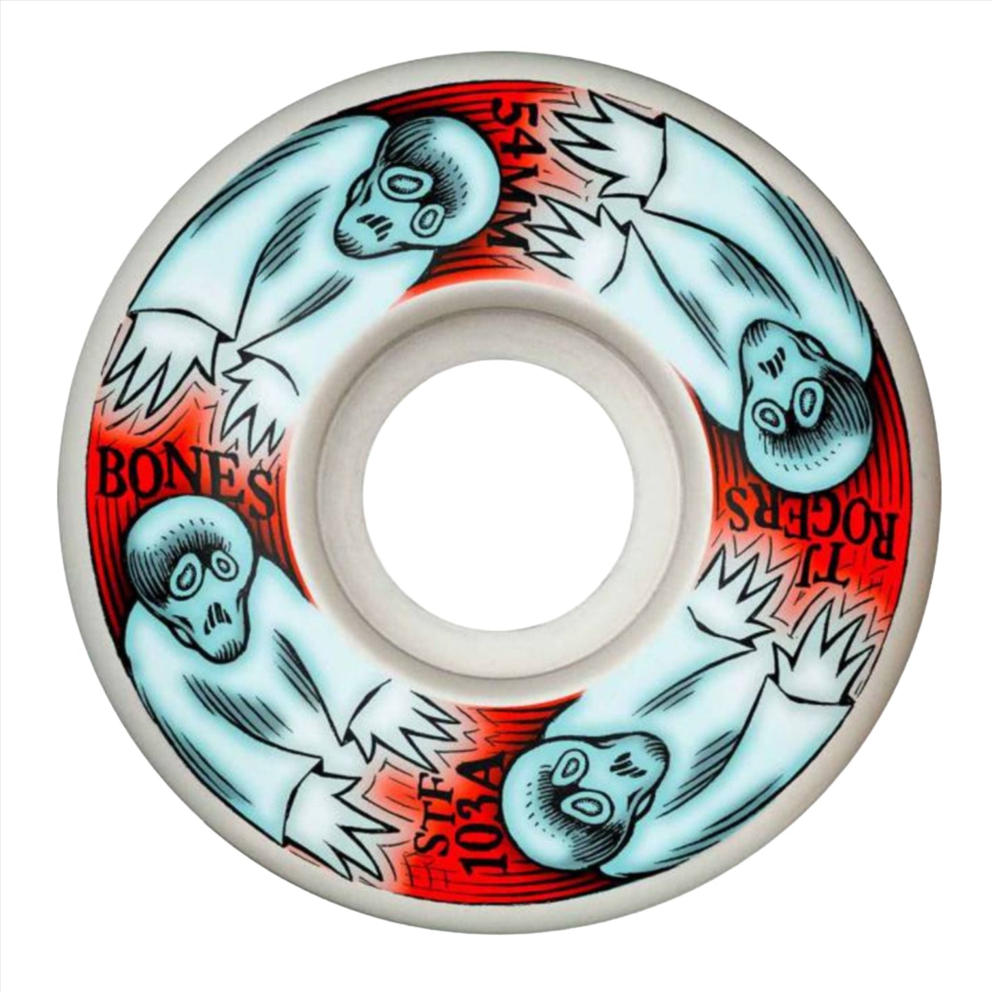 Bones STF Pro TJ Rogers Whirling Specters 103a V3 Slim Skateboard Wheels 54mm