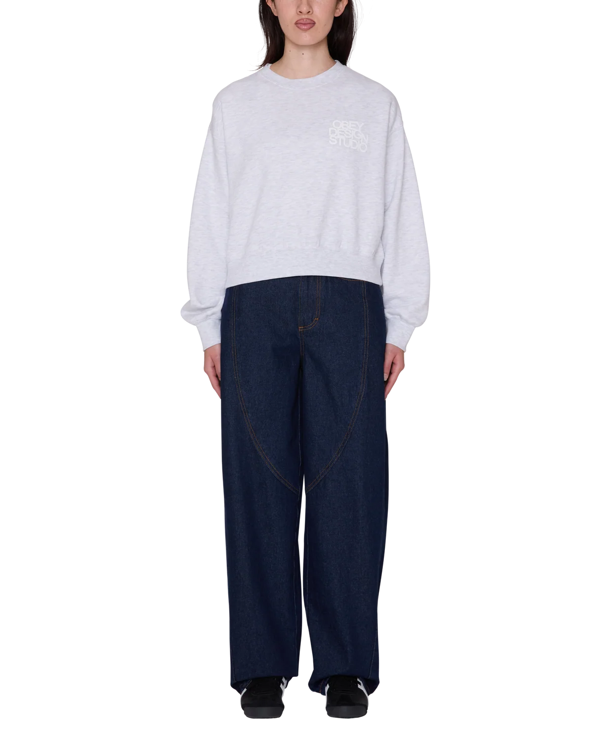 Obey Design Studio Cropped Crewneck