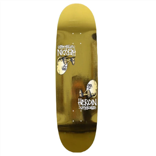Heroin Skateboards Symmetrical Gold Egg Deck 9.25