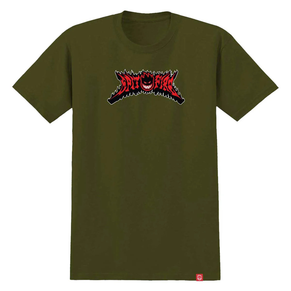 Spitfire Flame Out Bighead Fill S/S Tee Military Green