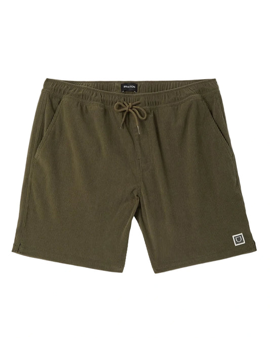 Brixton Everyday Corduroy Shorts Dark Olive