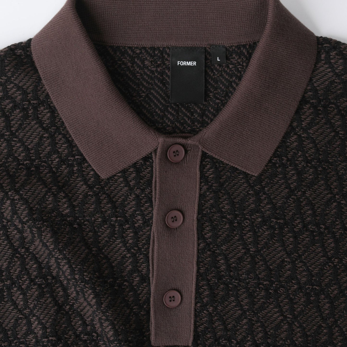 Former Expansion Knit Polo - Brown