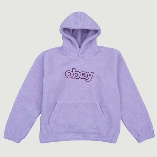 Obey Daily Polar Fleece Hoodie Digital Lavender