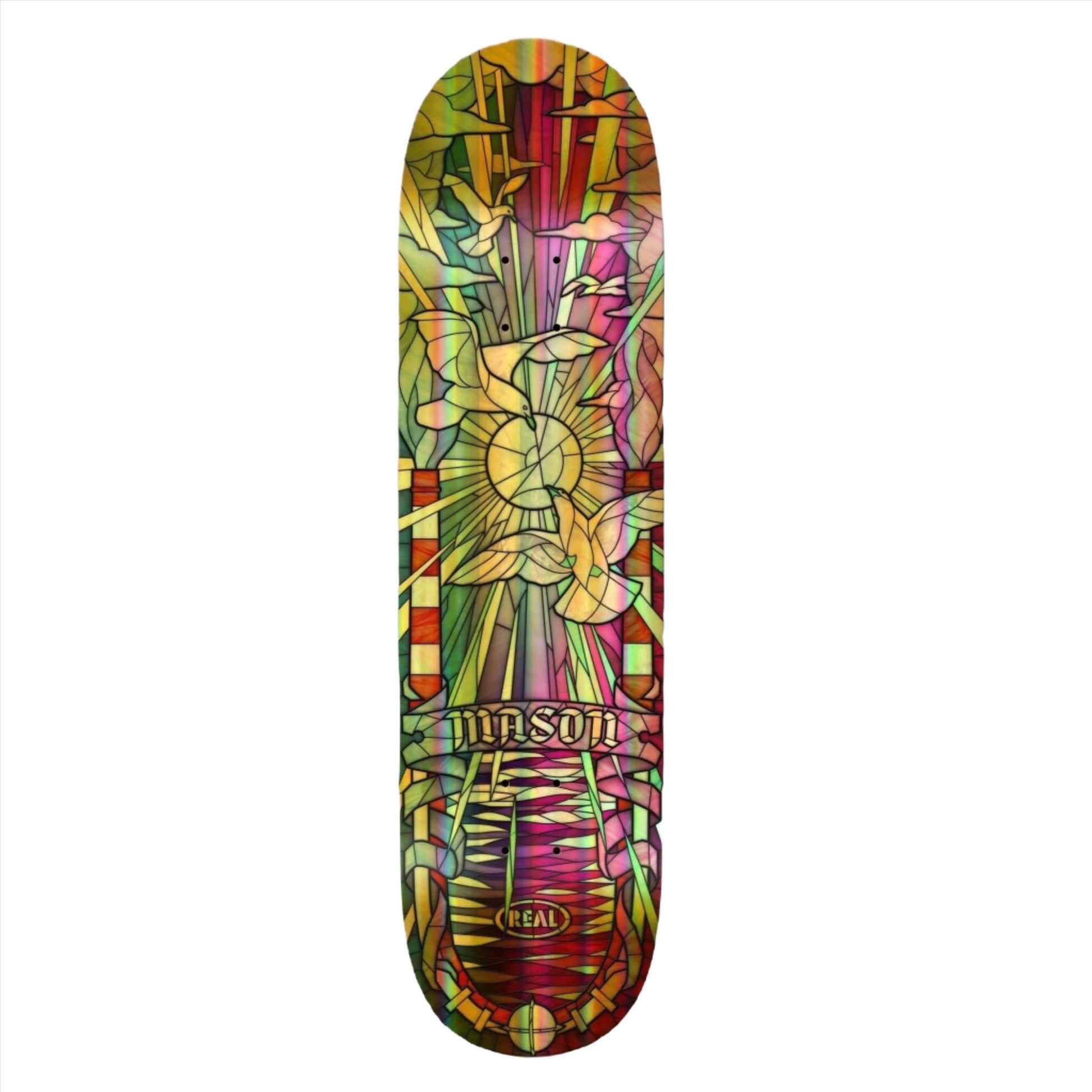 Real Mason Holographic Cathedral Skateboard Deck 8.25