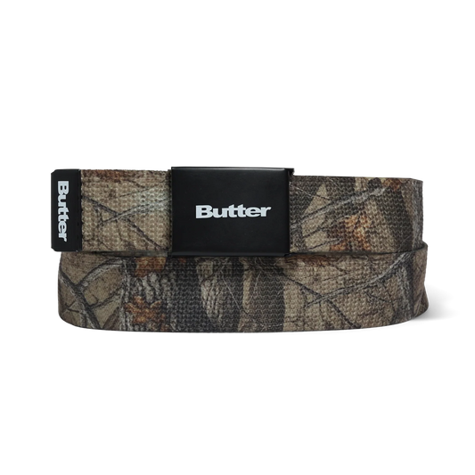 Butter Goods Woven Logo Belt Forest Camo