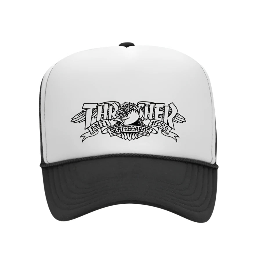 Thrasher Mag Banner Trucker Black