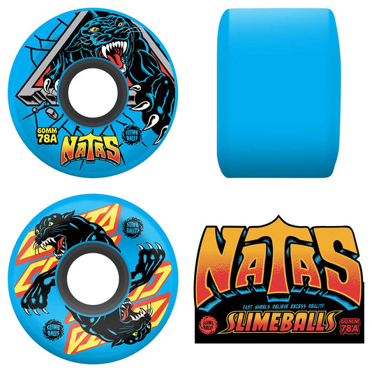 Slime Balls 60mm Natas Kaupas Reissue OG Slime Blue 78a