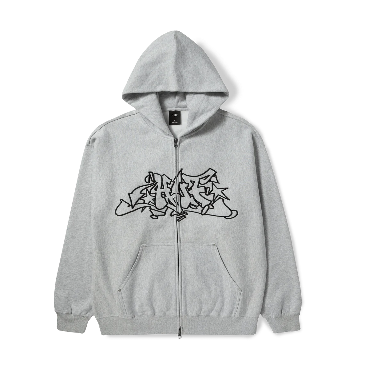 HUF OUTLINES HEAVY WEIGHT FULL-ZIP FLEECE