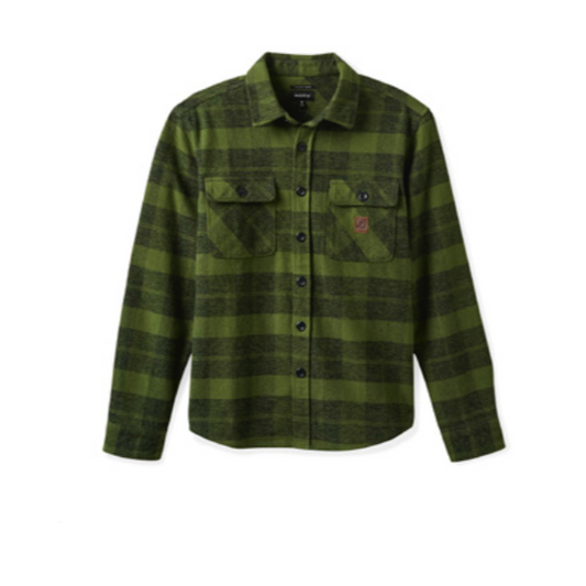 Brixton Bowery L/S Flannel Cypress Green/Black