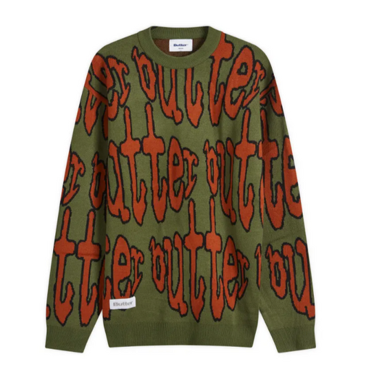 Butter Goods Frenzy Knit Sweater Fatigue