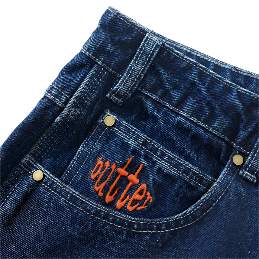 Butter Goods Spider Denim Jeans DRK Indigo