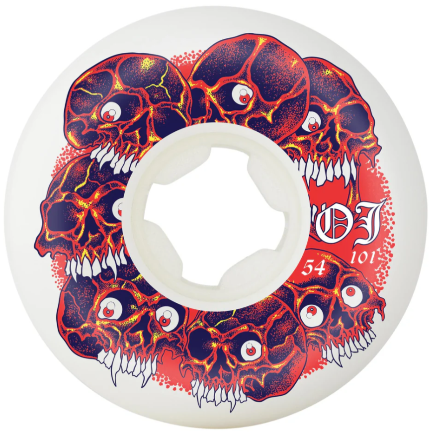 OJ Wheels Grey Matter Juice Original White Hardline 101a 54mm Wheels