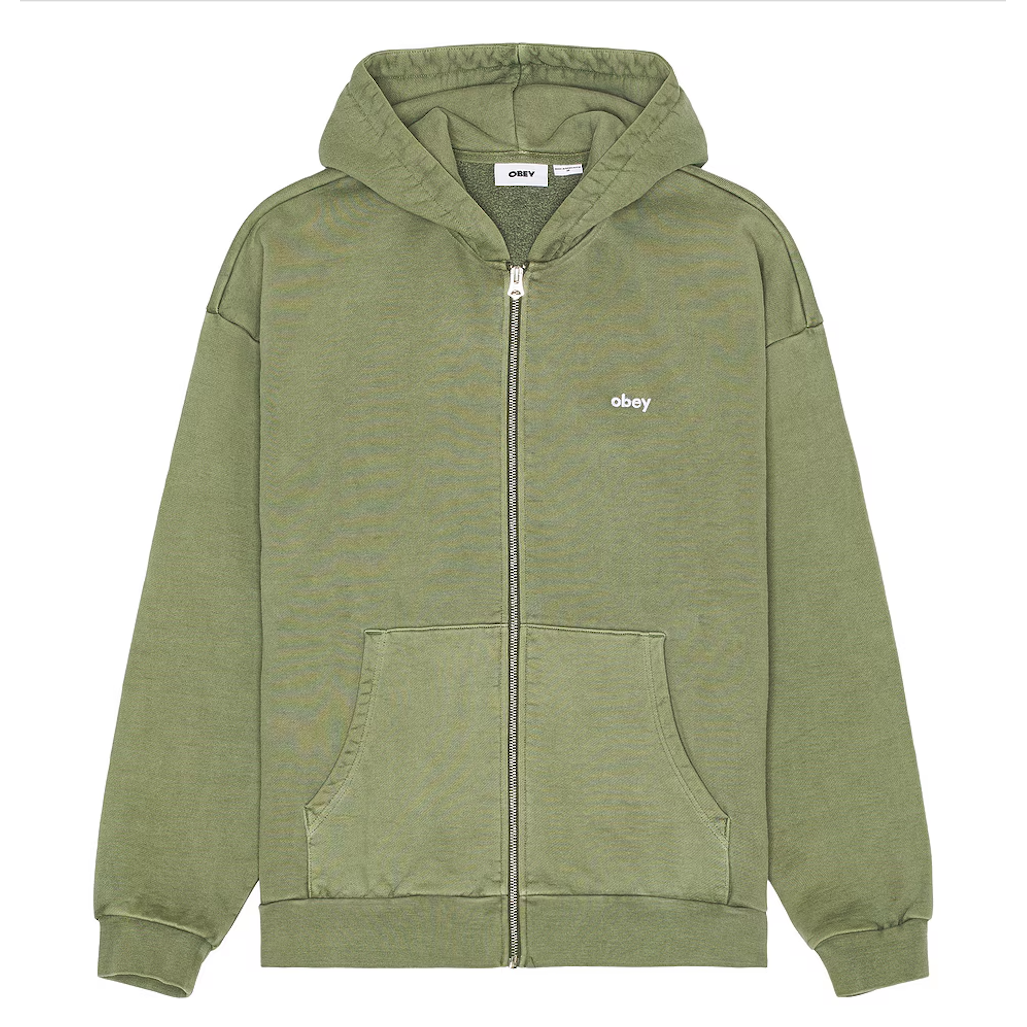 Obey Lowercase Pigment Zip Hoodie