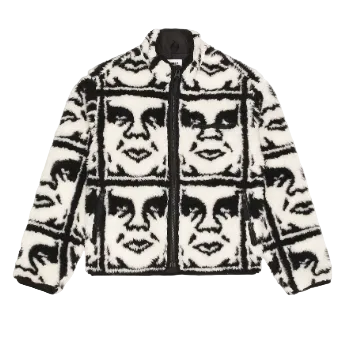Obey Repeated Icon Sherpa Jacket