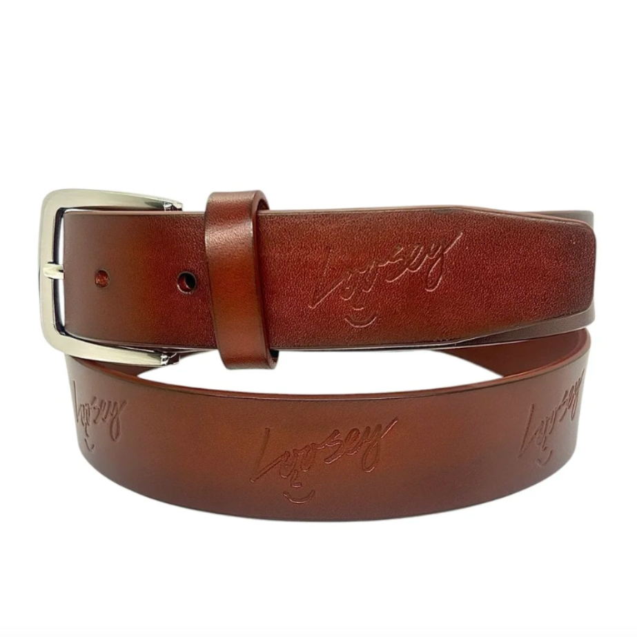 Loosey Loves You Brown Genuine Leather Belt