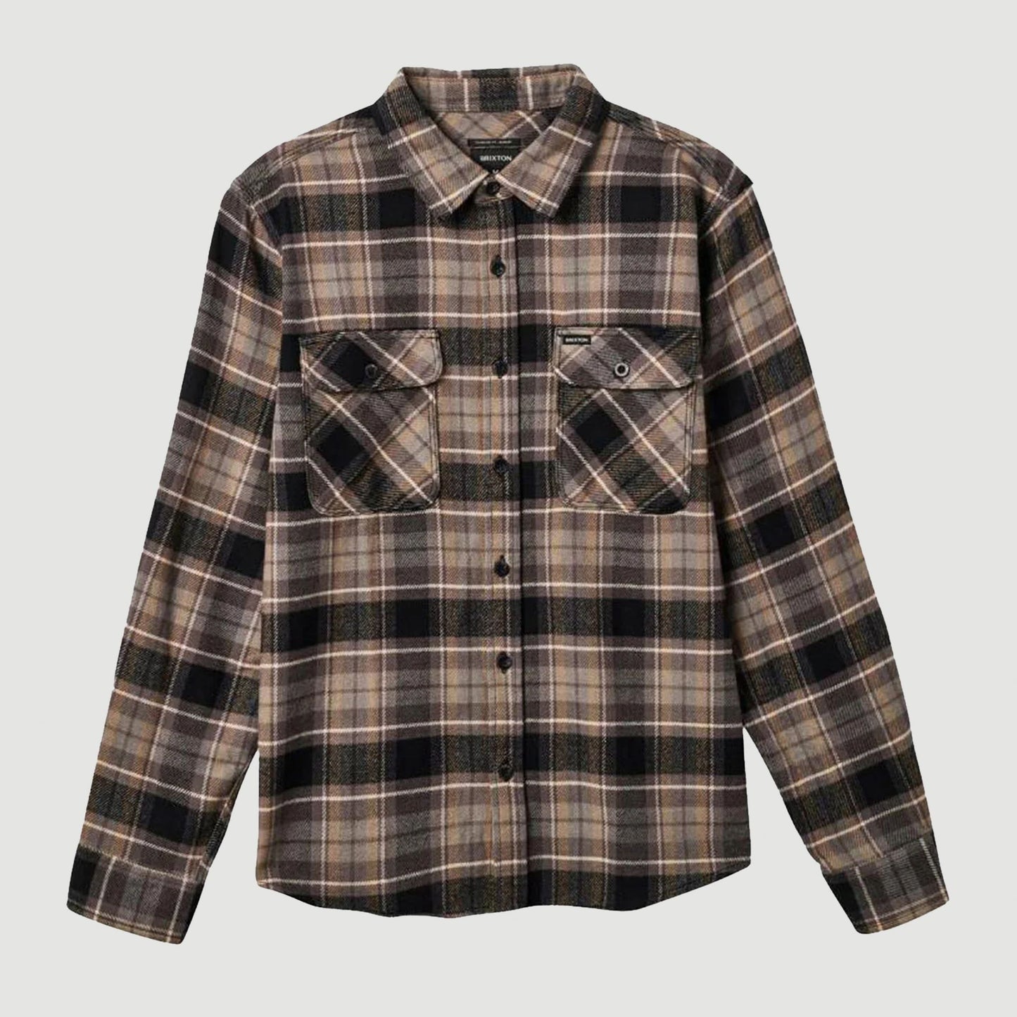 Brixton Bowery Flannel Black/Charcoal/Oatmeal