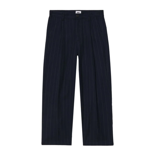 Obey Dean stripe pleated pant