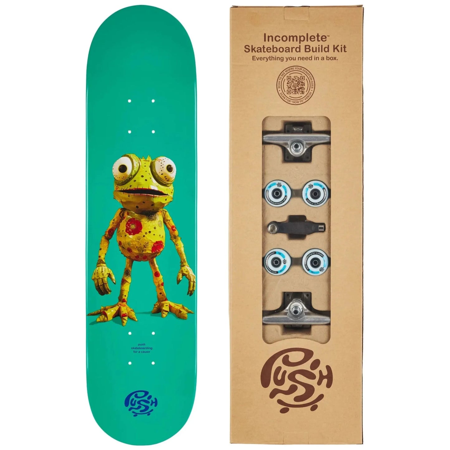 Push Frogster Incomplete Skateboard