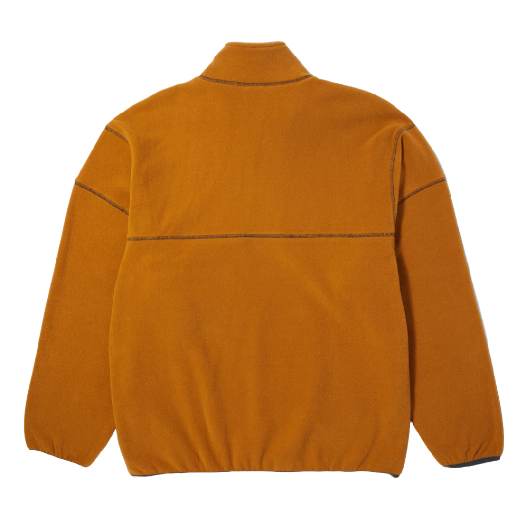 HUF Elysian Quarter Zip Fleece Latte - Back