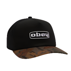 Obey Rankin 5 Panel Snapback Multi Black