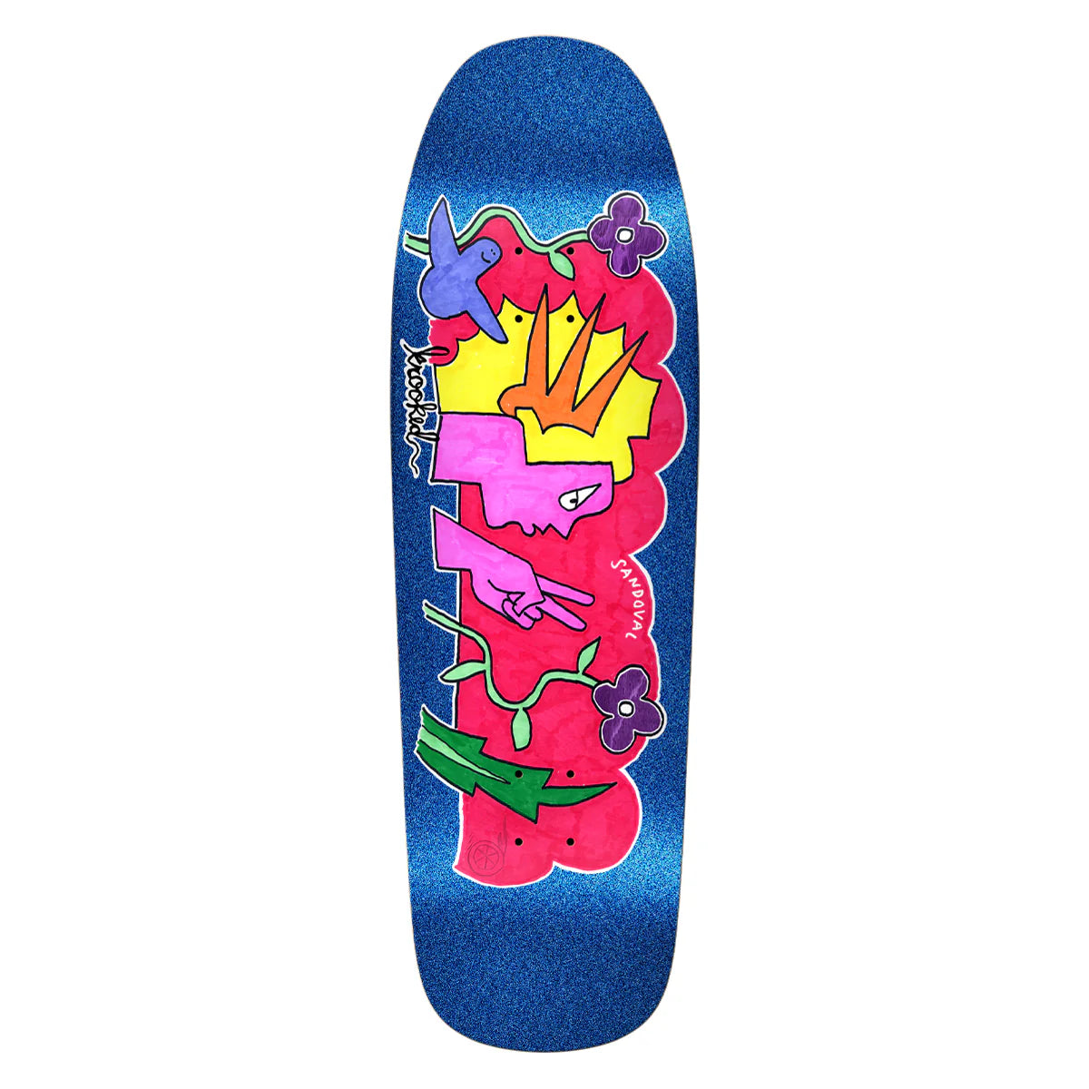Krooked Sandoval Peace Sign Skate Deck 9.81