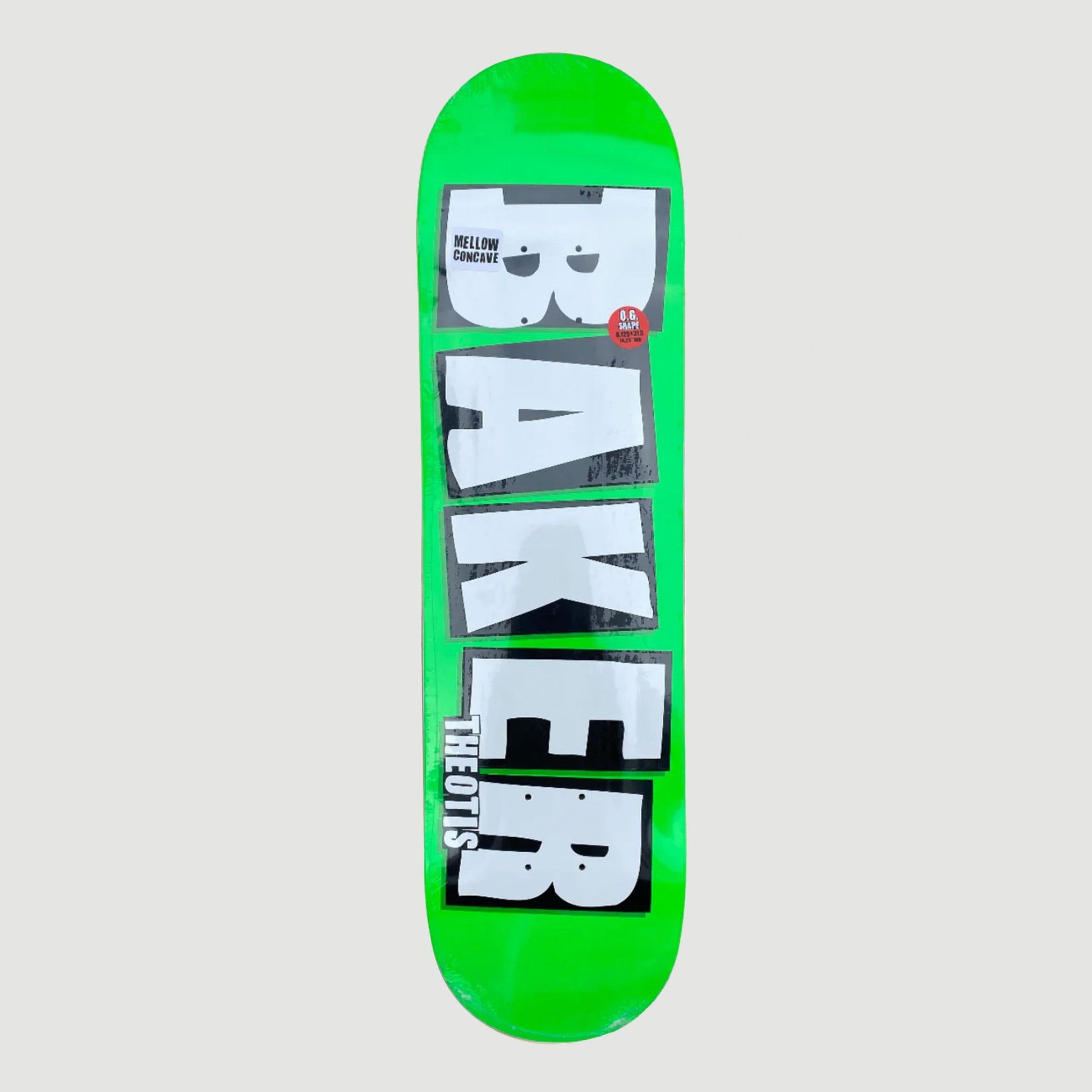 Baker Theotis Brand Name Neon Skateboard Deck 8.125