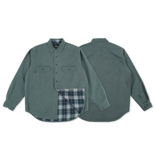 Theories Union Flannel Sea Green