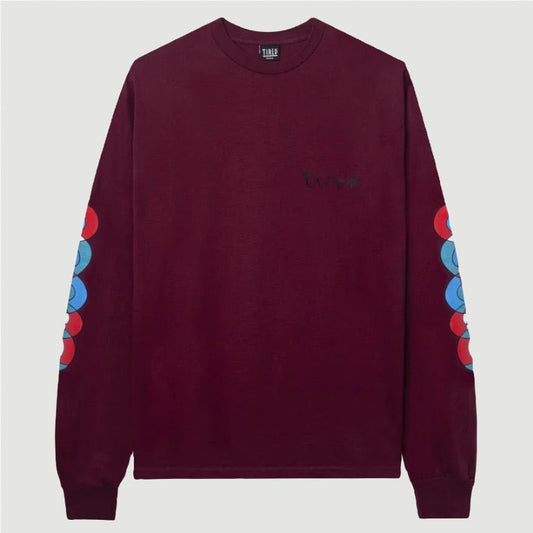 Tired Skateboards Wobbles L/S Tee Wine