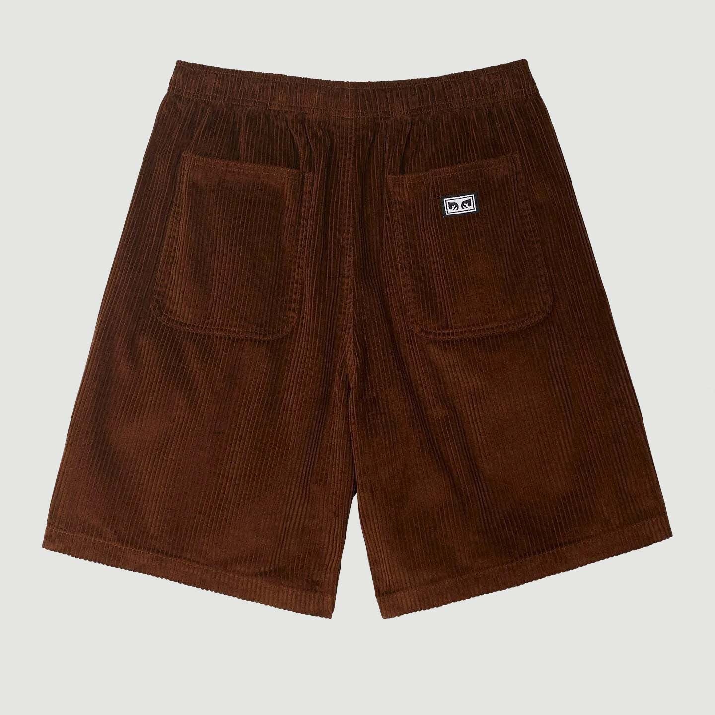 Obey Easy Relaxed Corduroy Shorts Sepia